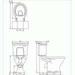 Burlington Guild Miska bezrantowa ze spłuczką niską z rączką i rurą spłukującą 69,3x44 biały GU6118CW+GU7005CW+T31CHR