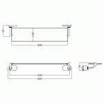 Burlington Guild Półka szklana brushed nickel GU030L