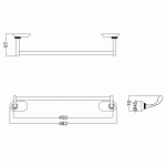 Burlington Guild Reling na ręcznik chrom GU023C