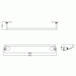 Burlington Guild Reling na ręcznik chrom GU015C