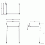 Burlington Guild Stelaż 53,5x44,8 gold GU56X77G