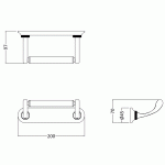 Burlington Guild Uchwyt na papier gold GU029G