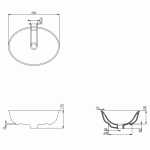 Burlington Guild Umywalka 50x38 biały GU5038SCW