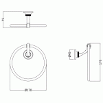 Burlington Guild Wieszak kółkowy gold GU013G