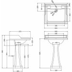 Burlington Jet Edwardian Postument czarny P6JET