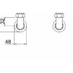 Burlington Kolanko wypływu do rury pionowej do deszczownicy 3/4” Chrom T17