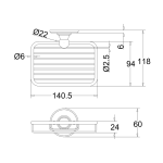   Burlington Koszyk na mydło chrom A13CHR