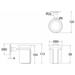   Burlington Kubek chrom A2CHR W MAGAZYNIE!!