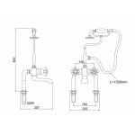 Burlington Przełącznik ceramiczny do baterii czarny mat BX10