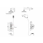 Burlington Severn Bateria natryskowa podtynkowa termostatyczna Chrom VF3S