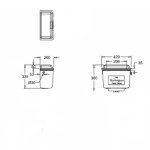 Burlington Spłuczka górnopłuk chrom aluminium T70CHR