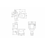  Burlington Spłuczka z rączką ceramiczną biała C1 W MAGAZYNIE!!