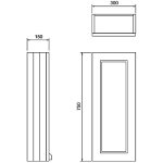 Burlington Szafka łazienkowa 300 mm wisząca biała F3WW