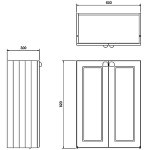 Burlington Szafka łazienkowa 600 mm Biała F60W