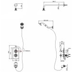 Burlington Trent Zestaw prysznicowy ścienny termostatyczny bez deszczownicy TF2S