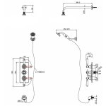 Burlington Trent Zestaw prysznicowy ścienny termostatyczny bez deszczownicy chrom TF3S