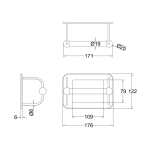 Burlington Uchwyt na papier toaletowy chrom A5CHR