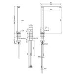 Carlo Frattini Bateria kuchenna ze zdalnym sterowaniem Chrom F7037CR