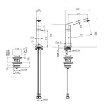 Carlo Frattini Collettivita Bateria umywalkowa elektroniczna z korkiem Chrom F4921CR