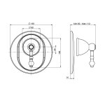 Carlo Frattini Elizabeth Bateria natryskowa podtynkowa Chrom F5089/1CR