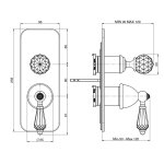 Carlo Frattini Elizabeth Chic bateria prysznicowa podtynkowa 3-drogowa F5089X6CCR