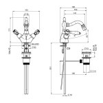 Carlo Frattini Herend Bateria bidetowa jednootworowa z korkiem automatycznym Chrom F5412CR