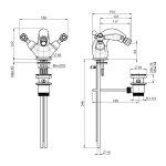 Carlo Frattini Herend Bateria bidetowa z korkiem automatycznym Chrom F5432CR