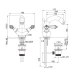 Carlo Frattini Herend Chic Bateria umywalkowa z automatycznym korkiem Chrom F5431CCR