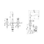 Carlo Frattini Herend Chic bateria umywalkowa sztorcowa 3-otworowa chrom F5401CCR