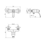 Carlo Frattini Lamp Bateria natryskowa bez zestawu natryskowego Chrom F3305/1CR