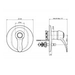 Carlo Frattini Lamp Bateria natryskowa podtynkowa 2-drożna Chrom F3309X2CR