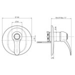 Carlo Frattini Lamp Bateria prysznicowa podtynkowa (element zewnętrzny) Chrom F3309X1CR