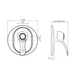 Carlo Frattini Lamp Bateria wannowo-natryskowa podtynkowa Chrom F3309/1CR