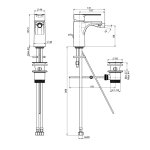 Carlo Frattini Mast Bateria bidetowa z korkiem automatycznym Chrom F3132CR