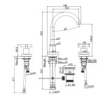 Carlo Frattini Maxima Bateria umywalkowa 3-otworowa z korkiem automatycznym Chrom F5301WCR