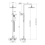 Carlo Frattini Maxima Bateria natryskowa z deszczownicą Ø 250 mm i zestawem natryskowym Chom F5305/2CR