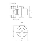 Carlo Frattini Maxima Zawór podtynkowy (element zewnętrzny) Chom F5323/1CR