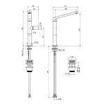 Carlo Frattini Nomos Go Bateria umywalkowa jednootworowa z korkiem Chrom F4161LCR