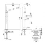 Carlo Frattini Nomos Go Bateria umywalkowa jednootworowa z korkiem Chrom F4161/HCR