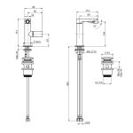 Carlo Frattini Nomos Go Bateria bidetowa jednootworowa z korkiem Chrom F4162CR