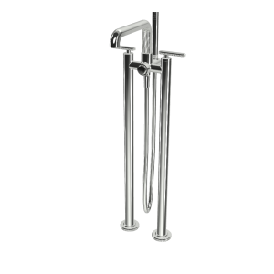 Carlo Frattini Park Line Bateria wannowa wolnostojąca podtynkowa ze słuchawką i wężem element zewnętrzny chrom F1304/4CR