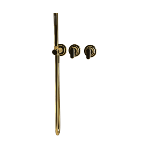 Carlo Frattini Park Line Bateria wannowa/prysznicowa podtynkowa z zestawem prysznicowym element zewnętrzny gold F1319WX8OR