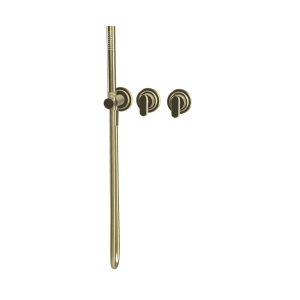 Carlo Frattini Park Line Bateria wannowa/prysznicowa podtynkowa z zestawem prysznicowym element zewnętrzny brushed champagne F1319WX8HS
