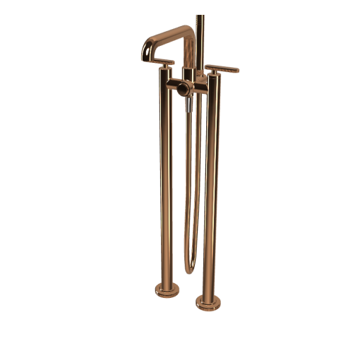 Carlo Frattini Park Line Bateria wannowa wolnostojąca podtynkowa ze słuchawką i wężem element zewnętrzny amber bronze F1304/4ZL