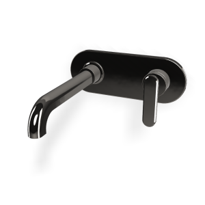 Carlo Frattini Park Line Bateria umywalkowa podtynkowa z korkiem klik klak element zewnętrzny black chrome F1301WLX5CN