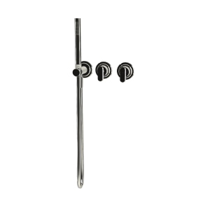 Carlo Frattini Park Line Bateria wannowa/prysznicowa podtynkowa z zestawem prysznicowym element zewnętrzny nickel lucido F1319WX8LN