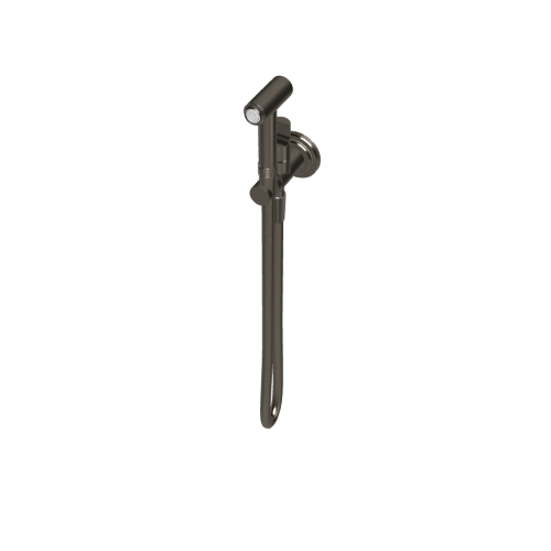 Carlo Frattini Park Line Bidetka ze słuchawką i wężem podtynkowa element zewnętrzny brushed black chrome F1320/4CS