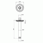 Carlo Frattini Park Line Ramię sufitowe 15 cm 1/2” chrom F1384CR
