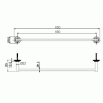 Carlo Frattini Park Line Uchwyt na ręcznik 60 cm chrom F6300/60CR