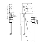 Carlo Frattini Serie 4 Bateria umywalkowa jednootworowa z korkiem automatycznym Chrom F3761CR